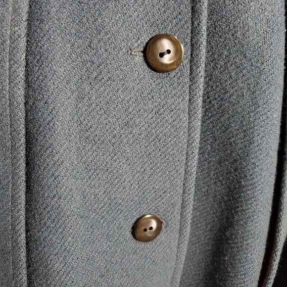 *RARE* Vintage 1970's Pendleton Navy Blue Virgin Wool Poncho Cape - Picture 7 of 8